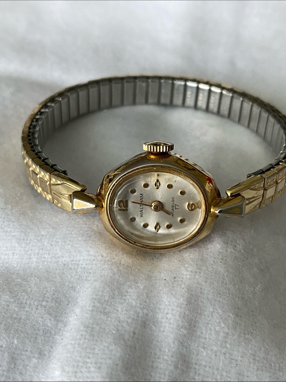 Waltham Women's Gold-Tone Stretch Bracelet Watch